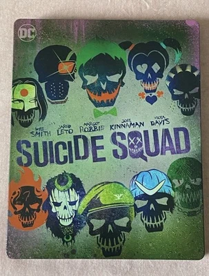 Suicide Squad Steelbook Region Free 3D & 2D Blu-Ray Thai Import Foto 1 de 4