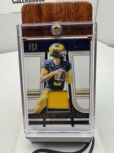 2024 National Treasures Collegiate #ST-JMY JJ McCarthy Saturday Treasures /10 - Picture 1 of 3