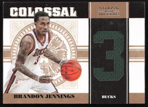 2010-11 National Treasures Colossal Materials Jersey # /49 Brandon Jennings #33 - Picture 1 of 2