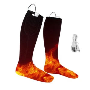 Electric Heated Socks Washable Winter Warm Socks For Work Fishing Hunting Skiin - Picture 1 of 9