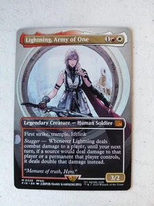 MTG Final Fantasy English Lightning, Army of One Borderless 0320 Non-Foil #d65 - Picture 1 of 2