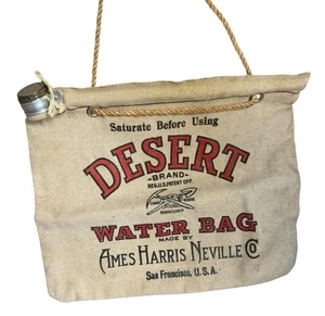 Rare! Vintage 1950s Desert Water Bag Canvas Specialty Cooling Auto Accessory - Picture 1 of 5