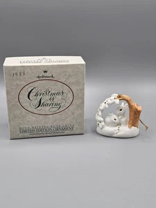 Hallmark Christmas is Sharing Hand-Painted Bone China Limited Edition Ornament - Picture 1 of 24