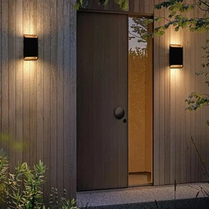 Modern Outdoor Wall Lights Exterior, 9 inch Up and Down LED Wall Sconce, Blac... - Picture 1 of 9