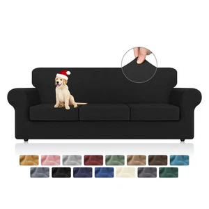 4 Pieces Stretch Couch Covers for 3 Cushion Couch Sofa pet Friendly, Sofa Cov... - Picture 1 of 7