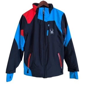 Spyder Negro Naranja Azul Esquí Invierno Chaqueta Abrigo Jóvenes Niños Talla 18 XL - Imagen 1 de 12