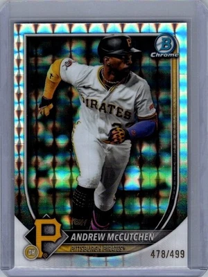 Refractor geométrico Andrew McCutchen cromado Bowman 2025/499 Pittsburgh Pirates Foto 1 de 2