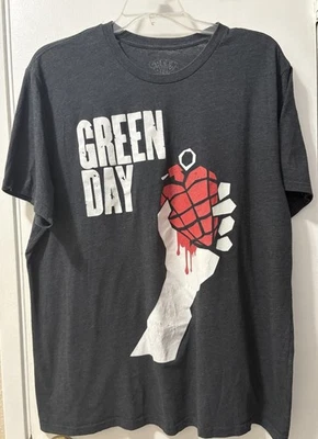 Camiseta manga corta GREEN DAY gris estampado gráfico logotipo 3XLT Foto 1 de 4