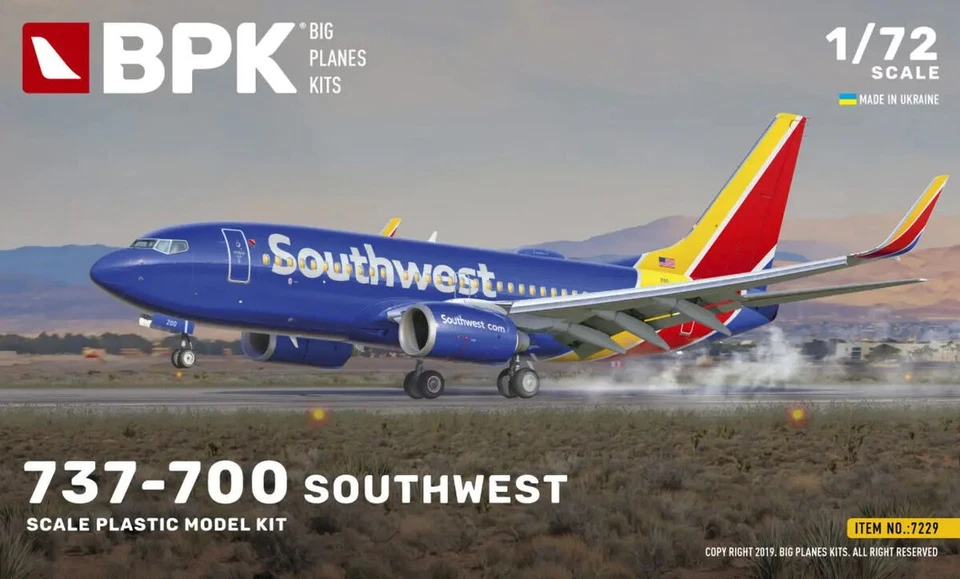 Boeing 737-700 Southwest - Big Planes Kits BPK7229 skala 1/72 - Immagine 1 di 1