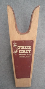 OLD VINTAGE TRUE GRIT WESTERN WEAR COWBOY BOOT JACK LUBBOCK, TEXAS - Picture 1 of 10