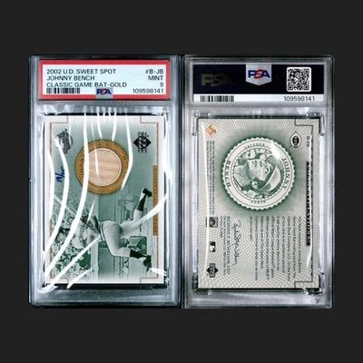 2002 Upper Deck Sweet Spot 经典 - 游戏使用的蝙蝠 Johnny Bench #B-JB 金色... — 第 1/3 张图片