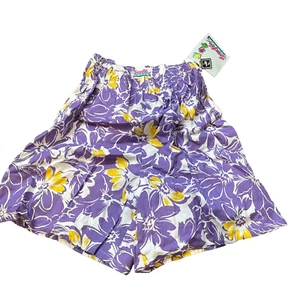Pantalones Cortos Mujer Surfin Verano Vintage Nuevo de Lote Antiguo - Nuevos Con Etiquetas Florales - Hechos en Japón - Imagen 1 de 8
