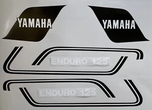 1978 Yamaha DT 125 enduro fuel tank decals SET, OEM SPECS, NOS STYLE - Picture 1 of 1