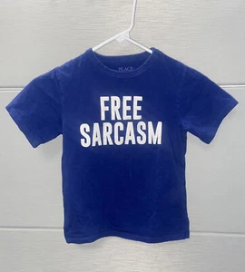 Children Place Free Sarcasm Blue Boys T-Shirt Size (S)/5-6 - Picture 1 of 3