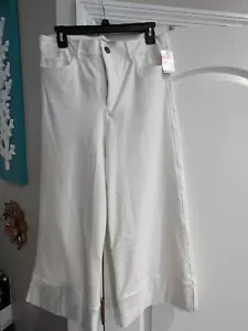 Fresh Produce Clare Wide Leg Crop Pants Color White XL NWT - Picture 1 of 7