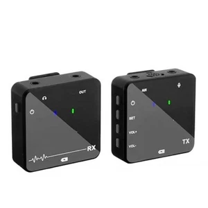 Microfono Wireless - Microfono a Collare Senza Fili 2.4Ghz per Fotocamera Vlogging YouTube - Foto 1 di 6