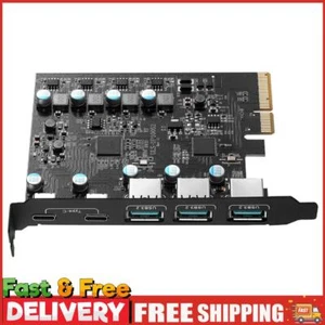 PCIe X4 To USB 3.2 PCIE Card 20Gbps Adapter USB Gen2 3x USB3.2 and 2x TPYC-C 15W - Bild 1 von 11