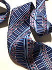 Emilio Pucci Firenze Vintage Artistic Pattern Tie Stripes Pastel Italy Blue