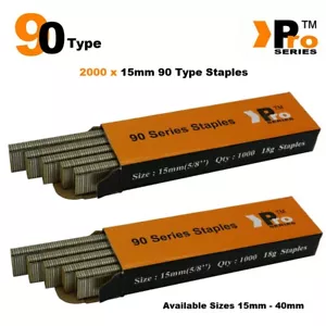 90 Type Staples: Size 15mm ( 2000 Handy Pack ) - Picture 1 of 4