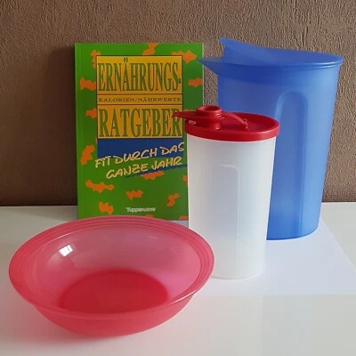 Tupperware Kännchen Ölprinz Kanne, Junge Welle, Buch Ernährungsratgeber, Shaker - Bild 1 von 4