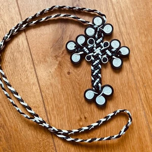 Large Coptic Braided Leather Cross - Picture 1 of 3