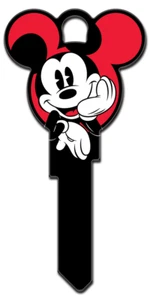 DISNEY MICKEY MOUSE 🐭 HEAD SHAPE House Key Blank for Kwikset KW1 KW10 KW11 - Picture 1 of 1