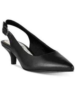 Easy Street Women's Faye Slingback Kitten-Heel Pumps, Black Size 8.5W - Picture 1 of 5