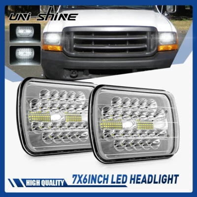 DOT 5x7" 120w LED Headlights For 1999-2010 Ford F250 F350 F450 F550 Super Duty - Image 1 of 4