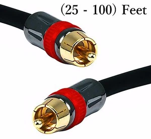 Digital RCA 75-Ohm Coaxial RG6 Audio Cable for S/PDIF Surround Sound & Subwoofer - Picture 1 of 6