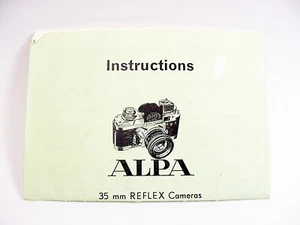Alpa 35 Reflex Macrophoto Instruction Book | 12pg | Pics Charts Text | $15.25 | - Picture 1 of 1