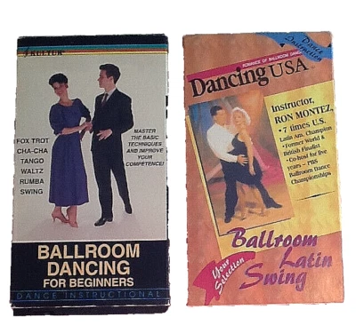BALLROOM DANCING 2 TAPES VHS LATIN SWING & BEGINNERS 102323b - Image 1 of 3