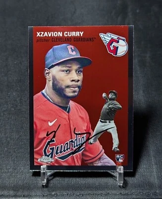 Xzavion Curry Rookie RC 2023 Topps Chrome Platinum Card #32 Cleveland Guardians - Image 1 of 2