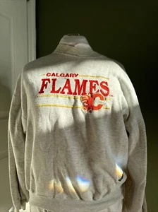 RARE & Vintage Calgary flames sweatshirt Logo From 1980s-1990s - Picture 1 of 9