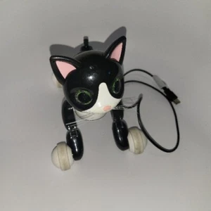 Spinmaster Zoomer Kitty Cat Robot Tuxedo Robot Interactive Toy Missing Tail - Picture 1 of 8