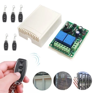 Funkfernbedienungsschalter Relais-Empfängermodul 433MHz Garagentor Handsender - Bild 1 von 11