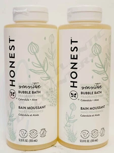 2 Pack Honest Company Sensitive Bubble Bath Tear Free Fragrance Free 12 Oz - Picture 1 of 2