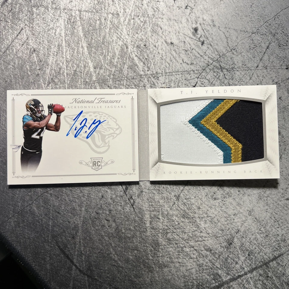 2015 National Treasures TJ Yeldon RPA RC Patch Auto Booklet /25 LOGO JAC Jaguars - Image 1 of 1