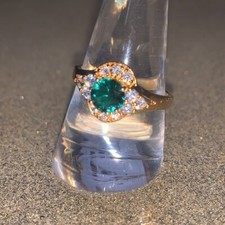 Emerald Green Stone March 2021 Bomb Party Ring