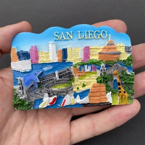 San Diego Kalifornien USA Tourist Souvenir 3D Harz Kühlschrank Kühlschrankmagnet - Bild 1 von 5