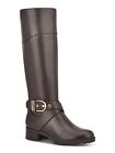 Tommy Hilfiger Womens Brown Stretch Forg Round Toe Block Heel Riding Boot 8.5 M