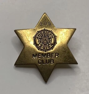 Vintage American Legion 100 Member Club Badge Star Veteran Button Pin Pinback - Picture 1 of 2