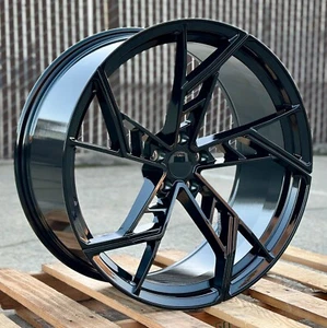21" ABT Black Wheels Fits Audi A6 S6 A7 S7 Q3 Q5 Q7 Q8 RS5 RS6 RS7 RSQ8 E-tron - Picture 1 of 5