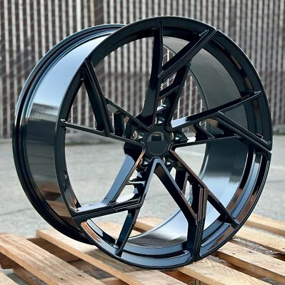 22" ABT Black Wheels Fits Audi A6 S6 A7 S7 Q3 Q5 Q7 Q8 RS5 RS6 RS7 RSQ8 E-tron - Image 1 of 4