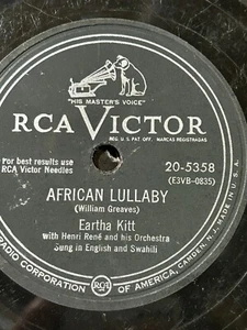 Rare African Lullaby in Swahili Eartha Kitt / C'est Si Bon RCA Victor 78 - Picture 1 of 2