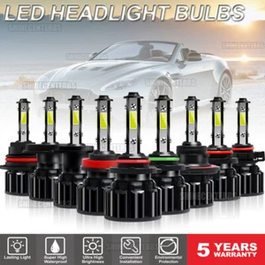 4-Side LED Headlight Kit 6000K Hi/Lo Beam Bulb H7 H4 H11 H13 9004 9005 9006 9007 - Picture 1 of 22