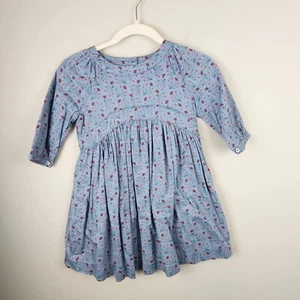 Tea Collection Aviemore Empire Dress sz 6 girls Blue floral lined cottagecore vi - Picture 1 of 11