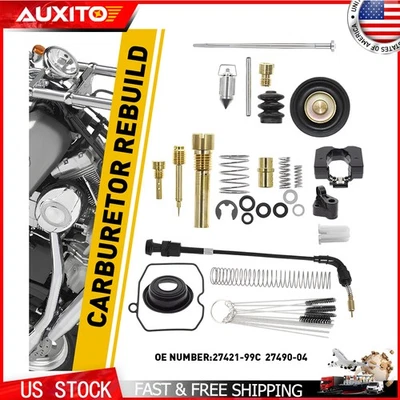 For Harley Davidson Softail Fat Boy Heritage Classic Carburetor Rebuild Kit CV - Image 1 of 4