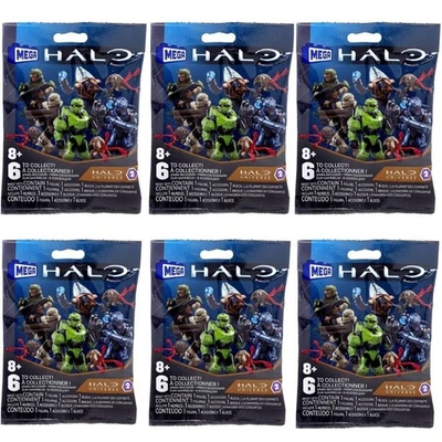 Mega Construx Halo Universe Series 2 Blind Bag Mini Figures Set of 6 - Image 1 of 4