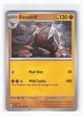 Excadrill (Uncommon) SV05: Temporal Forces 086/162 NM - Image 1 of 2
