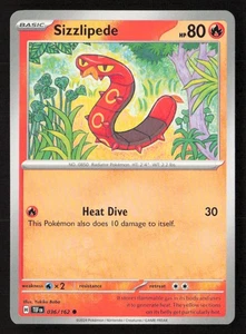 Sizzlipede #036/162 SV05: Fuerzas Temporales Pokémon Comunes Juego de Cartas Coleccionables Casi Nuevo/Muy Nuevo - Imagen 1 de 2